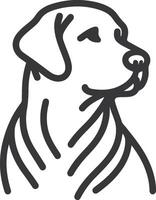 Labrador line art, Labrador line drawing, Labrador outline drawing,Labrador illustrations vector