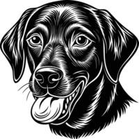 labrador retriever dog silhouette design,isolated on white background. vector