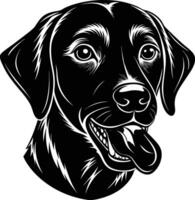 labrador retriever dog silhouette design,isolated on white background. vector