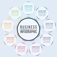 Circle Infographic design 9 Steps, objects, elements or options infographic information vector