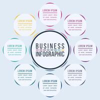 Circle Infographic design 8 Steps, objects, elements or options infographic information vector
