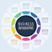 10 Options Infographic circle design 10 steps, objects, elements or options information business infographic template vector