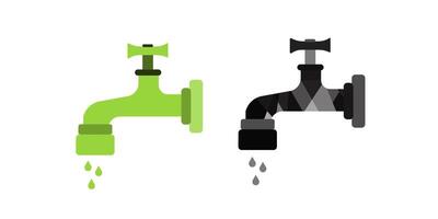 Faucet icon in flat style. illustration isolated on white background vector