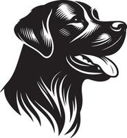 labrador retriever dog silhouette design,isolated on white background. vector