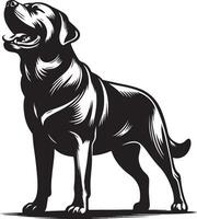 labrador retriever dog silhouette design,isolated on white background. vector