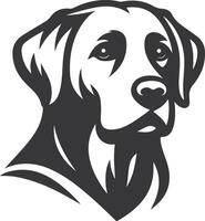 labrador retriever dog silhouette design,isolated on white background. vector