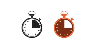 Timer icons set. Quick time or deadline icon. Express service symbol. Countdown timer and stopwatch icons isolated on white. vector