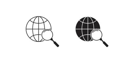 Icon of global search in unique and trendy style, ready to use vector
