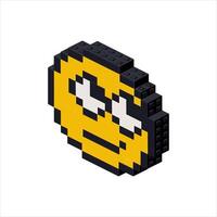 Emoji dreamer in isometry on a white background. vector