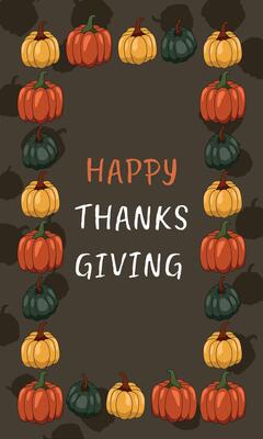 happy thanksgiving pumpkin pattern poster ,minimal design illustration design