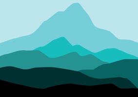 A panoramic illustration of mountain layers. vector