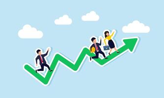 FOMO in crypto anxiety from missing out, following trends and others' high profit experiences, concept of A greedy businessman runs to follow people getting rich through crypto trading vector