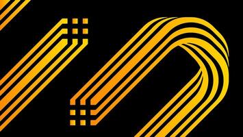 modern line shape with yellow color vector