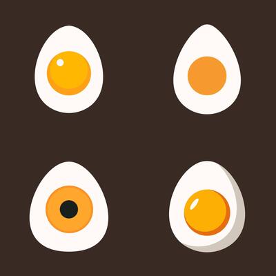 Eggs icons illustration set design.