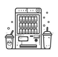 Vending machine drink illustration isolated on white , vector