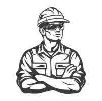 set of Engineerring workers isolated on transparent background , vector