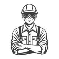 set of Engineerring workers isolated on transparent background , vector