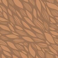 The graphic pattern of leaves and waves. Tender hand-drawn seamless pattern. vector
