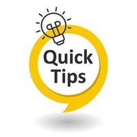 Quick tips design template illustartion vector