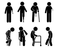 Disability Representation in Illustration Art vector