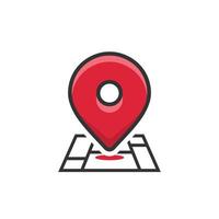 Pin location map marker on white background vector