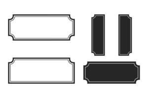 Set of vintage label and badges shape collections. Black template for patch, insignias, overlay. vector