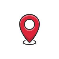 Pin location map marker on white background vector
