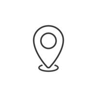Pin location map marker on white background vector