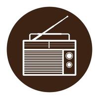 old radio icon design vector