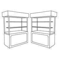 sales kiosk design vector