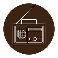 old radio icon design vector