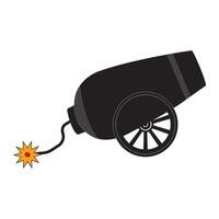 old cannon icon design vector