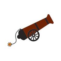 old cannon icon design vector