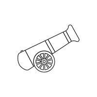 old cannon icon design vector