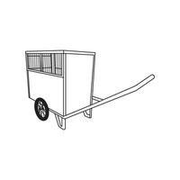 trash cart icon design vector
