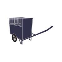 trash cart icon design vector