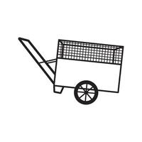 trash cart icon design vector