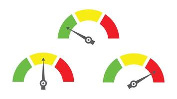 level meter set isolated on white background vector