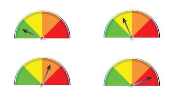 level meter set isolated on white background vector
