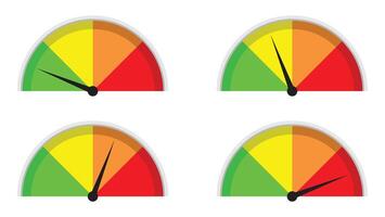 level meter set isolated on white background vector