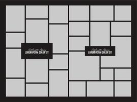 comics page grid layout abstract photo frames and digital photo wall template vector