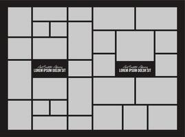 comics page grid layout abstract photo frames and digital photo wall template vector