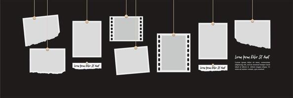 Pictures or photos frame collage. comics page grid layout abstract photo frames and digital photo wall template vector