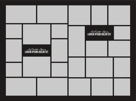 comics page grid layout abstract photo frames and digital photo wall template vector