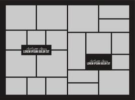 comics page grid layout abstract photo frames and digital photo wall template vector