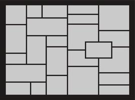 comics page grid layout abstract photo frames and digital photo wall template vector