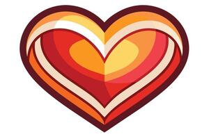 art of Love shape on white background vector