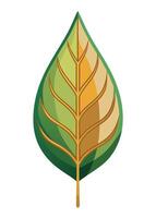 art of Leaf drawing Abstract minimal flat art vector