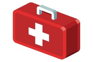 art of first aid box on white background vector