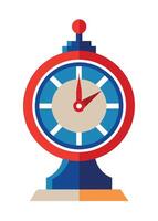 Art of clock on white background vector
